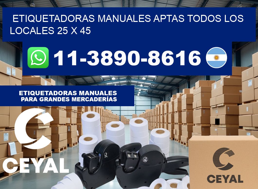 etiquetadoras manuales aptas todos los locales 25 x 45