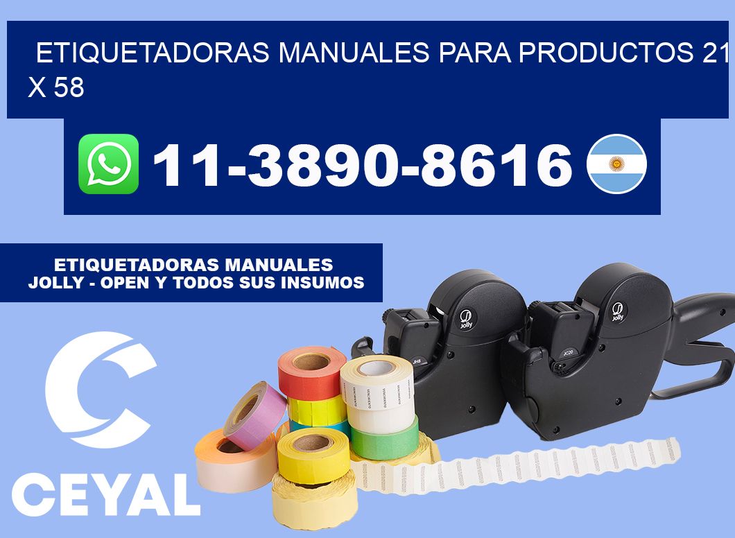 etiquetadoras manuales para productos 21 x 58