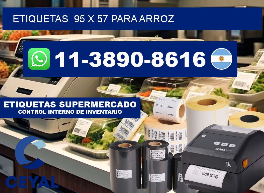 etiquetas 95 x 57 para Arroz