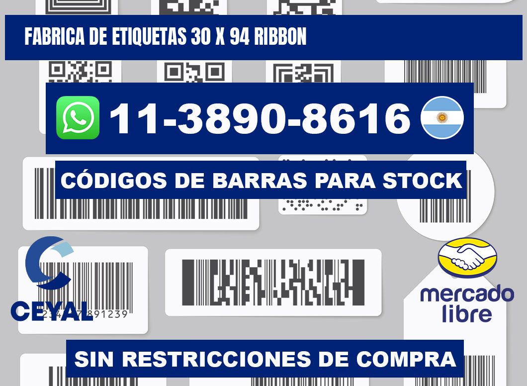 fabrica de etiquetas 30 x 94 ribbon