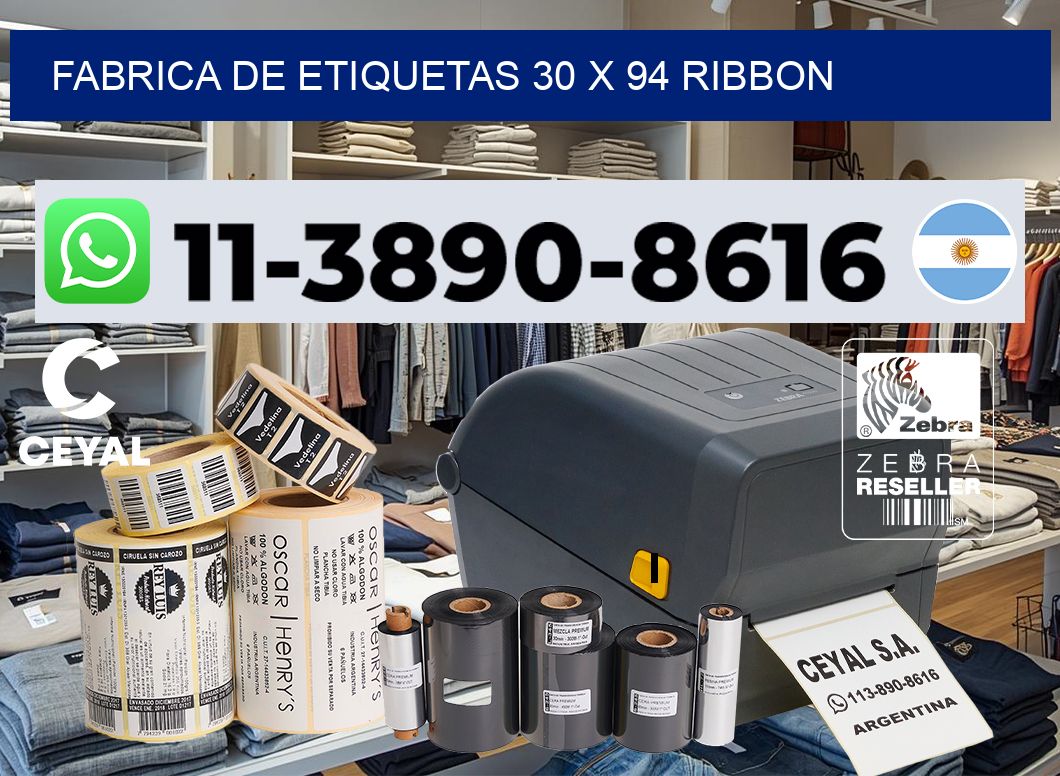 fabrica de etiquetas 30 x 94 ribbon