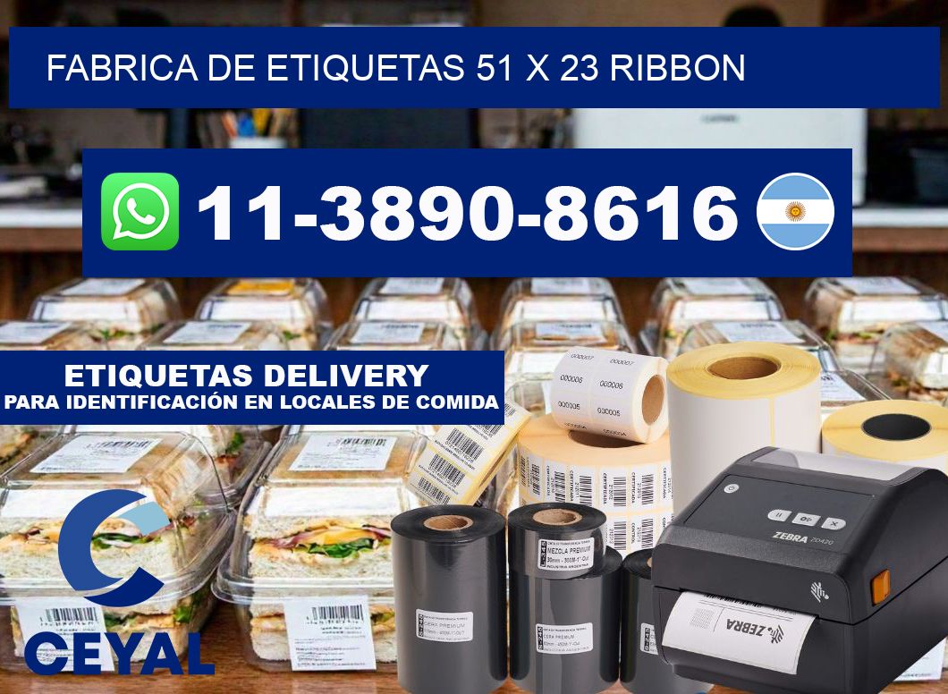 fabrica de etiquetas 51 x 23 ribbon