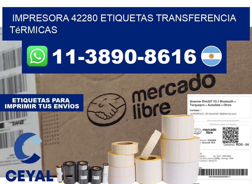 impresora 42280 etiquetas transferencia térmicas