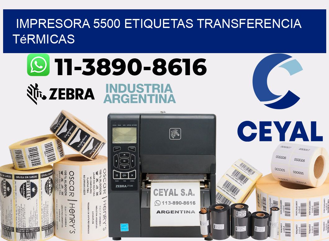 impresora 5500 etiquetas transferencia térmicas