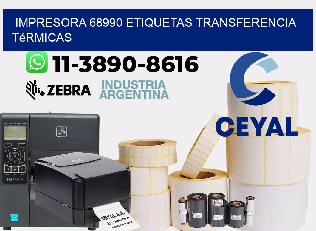impresora 68990 etiquetas transferencia térmicas