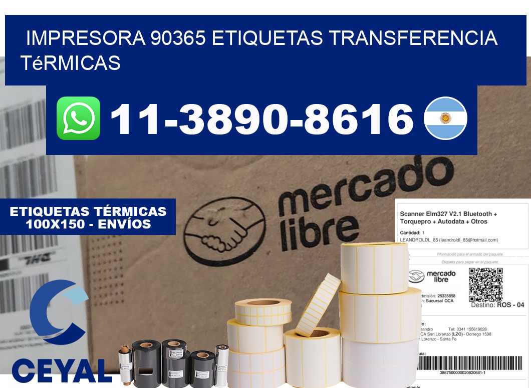 impresora 90365 etiquetas transferencia térmicas