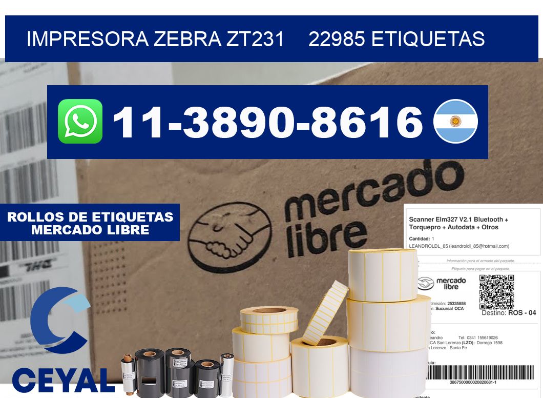 impresora zebra zt231 22985 etiquetas
