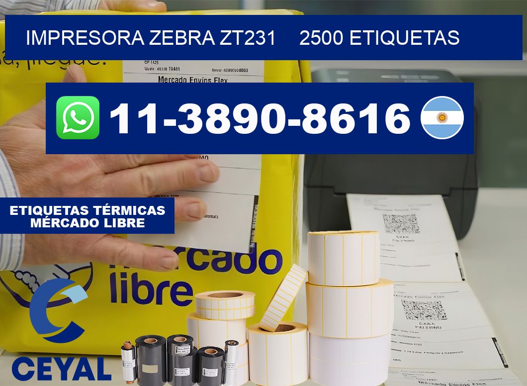 impresora zebra zt231    2500 etiquetas