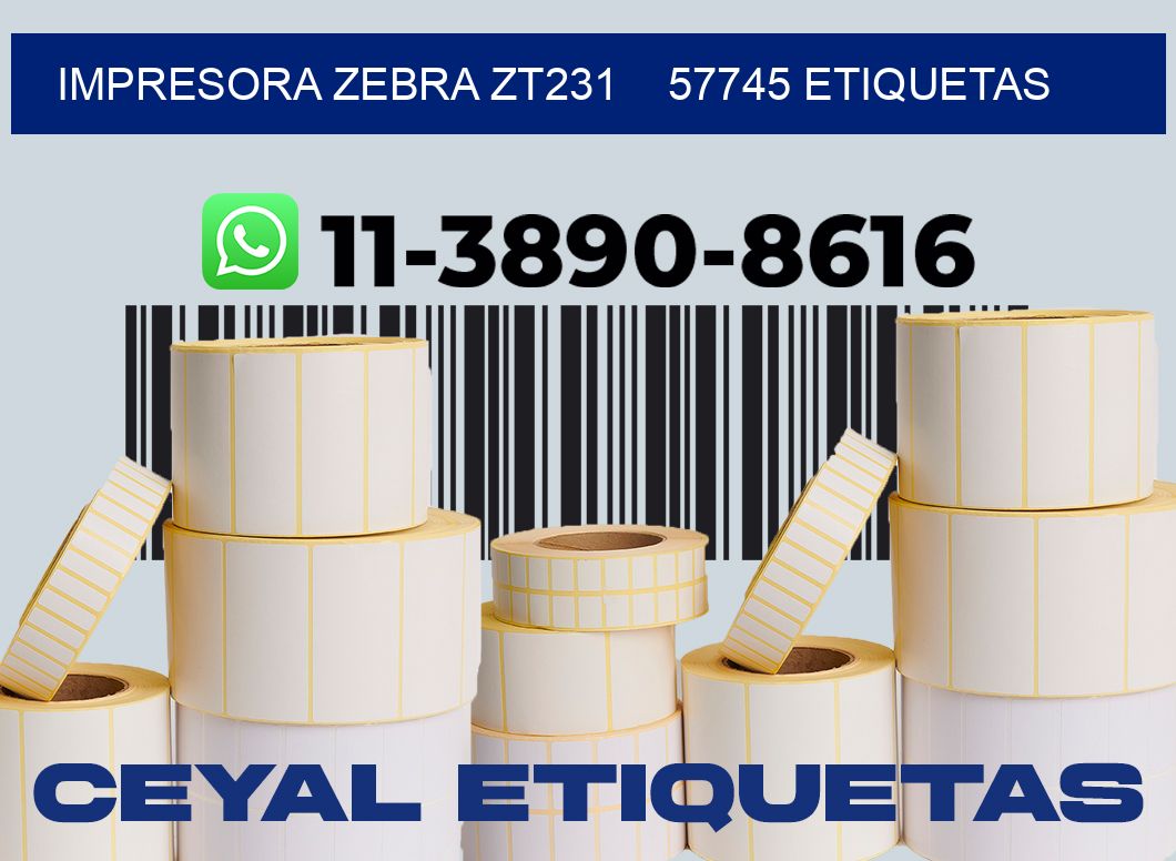 impresora zebra zt231    57745 etiquetas