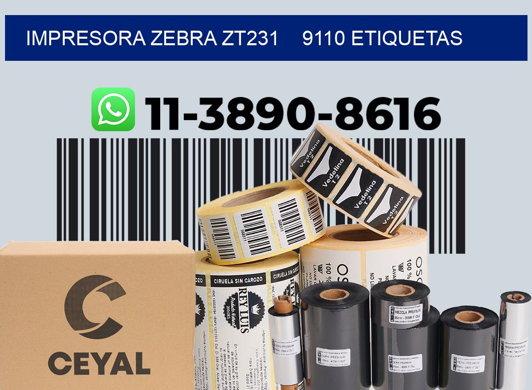 impresora zebra zt231    9110 etiquetas