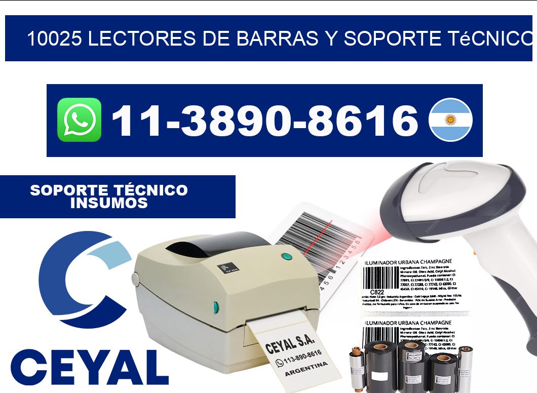 10025 Lectores de barras y Soporte Técnico