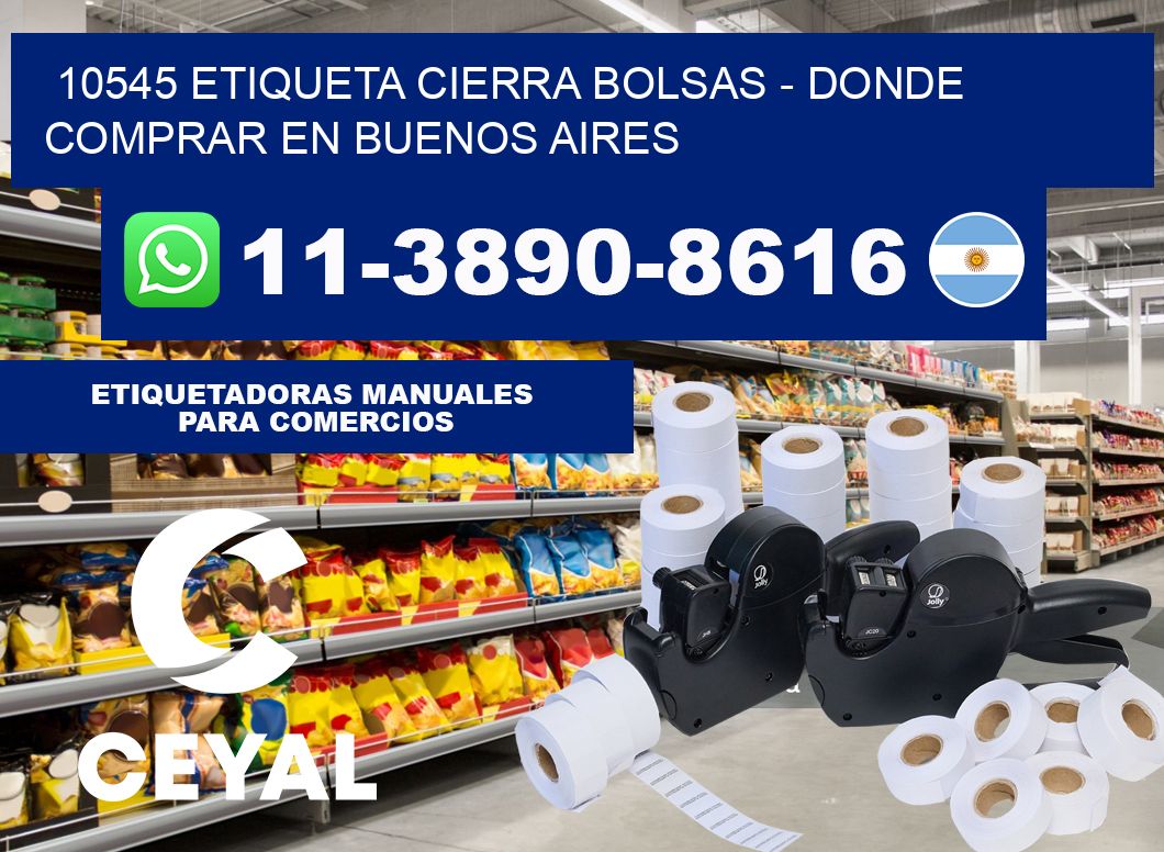 10545 etiqueta Cierra Bolsas - Donde Comprar en Buenos Aires