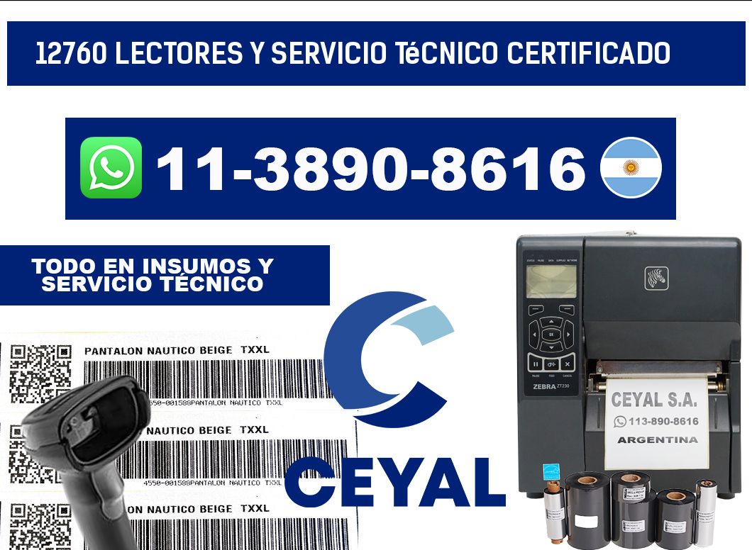 12760 Lectores y Servicio Técnico Certificado