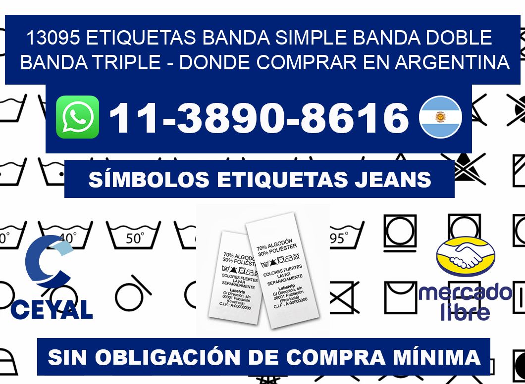13095 etiquetas banda simple banda doble banda triple - Donde Comprar en Argentina