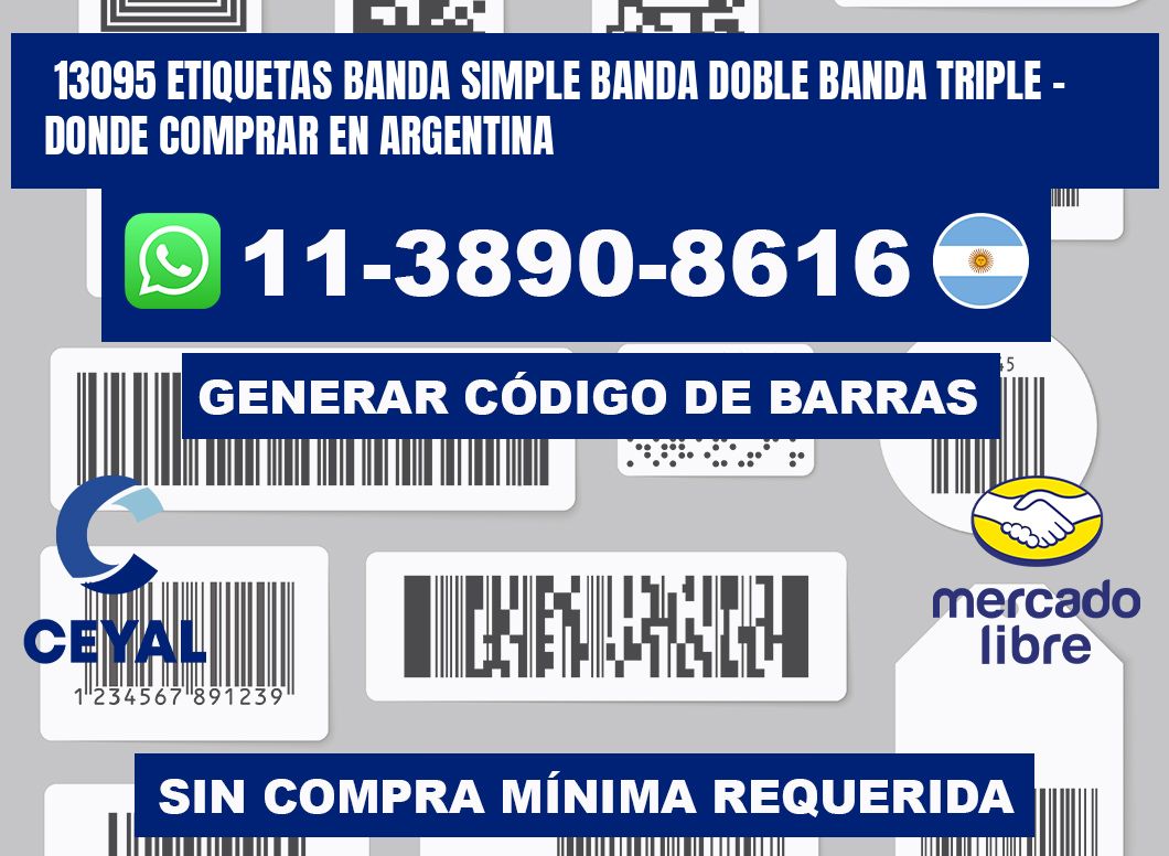 13095 etiquetas banda simple banda doble banda triple - Donde Comprar en Argentina