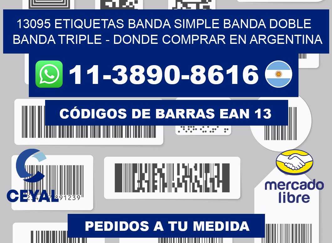 13095 etiquetas banda simple banda doble banda triple - Donde Comprar en Argentina