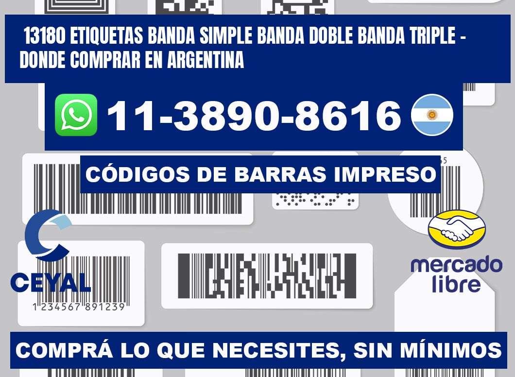 13180 etiquetas banda simple banda doble banda triple - Donde Comprar en Argentina