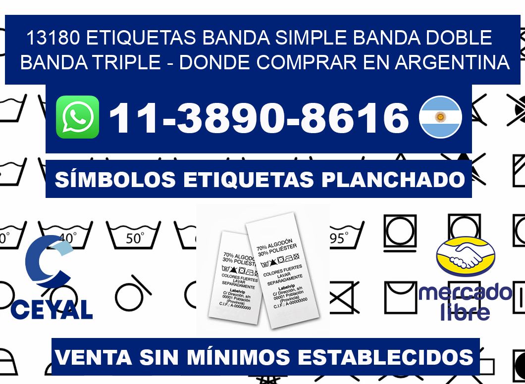 13180 etiquetas banda simple banda doble banda triple - Donde Comprar en Argentina