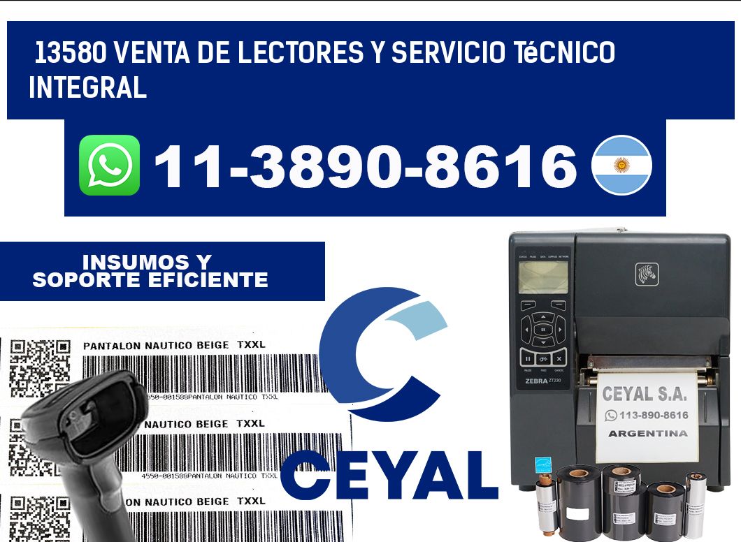 13580 Venta de Lectores y Servicio Técnico Integral