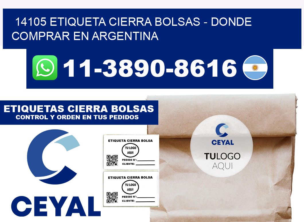 14105 etiqueta Cierra Bolsas - Donde Comprar en Argentina