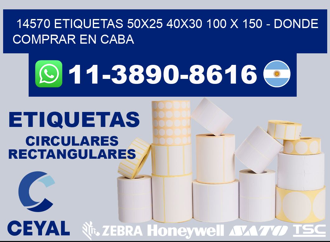 14570 etiquetas 50x25 40x30 100 x 150 - Donde Comprar en Caba