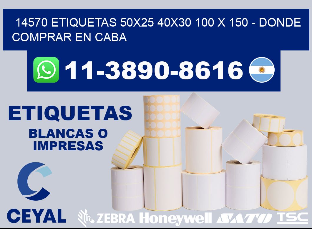 14570 etiquetas 50x25 40x30 100 x 150 - Donde Comprar en Caba