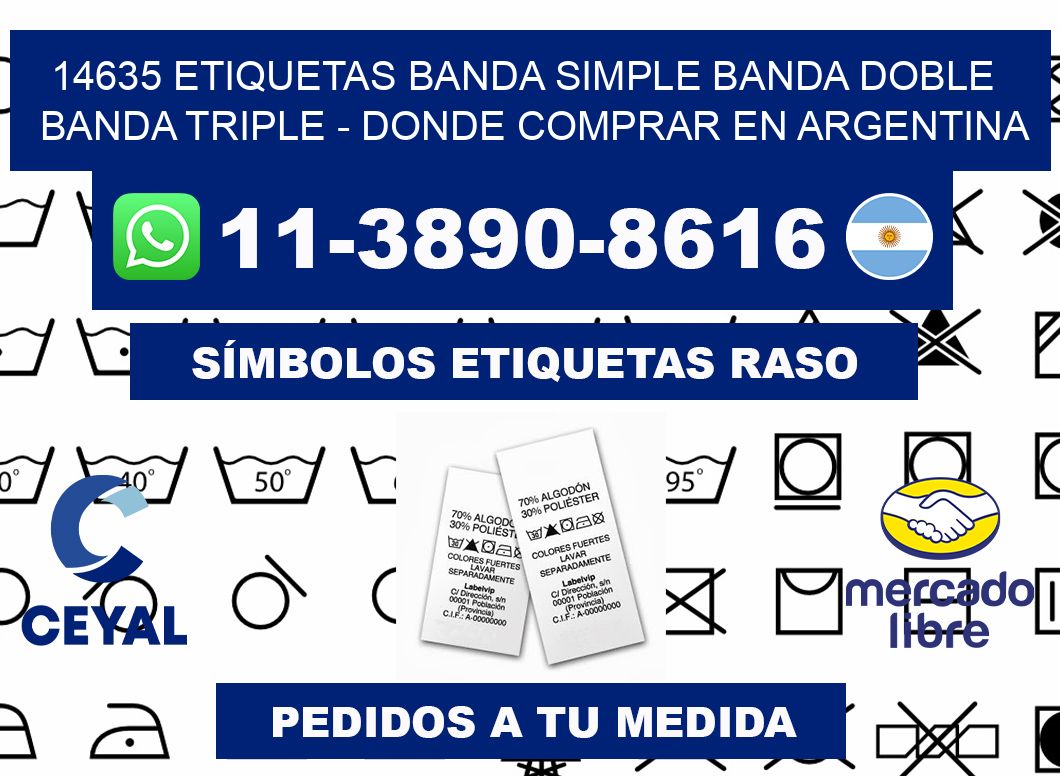 14635 etiquetas banda simple banda doble banda triple - Donde Comprar en Argentina