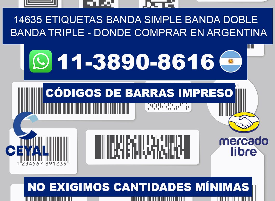 14635 etiquetas banda simple banda doble banda triple - Donde Comprar en Argentina