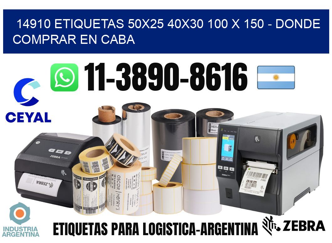 14910 etiquetas 50x25 40x30 100 x 150 - Donde Comprar en Caba