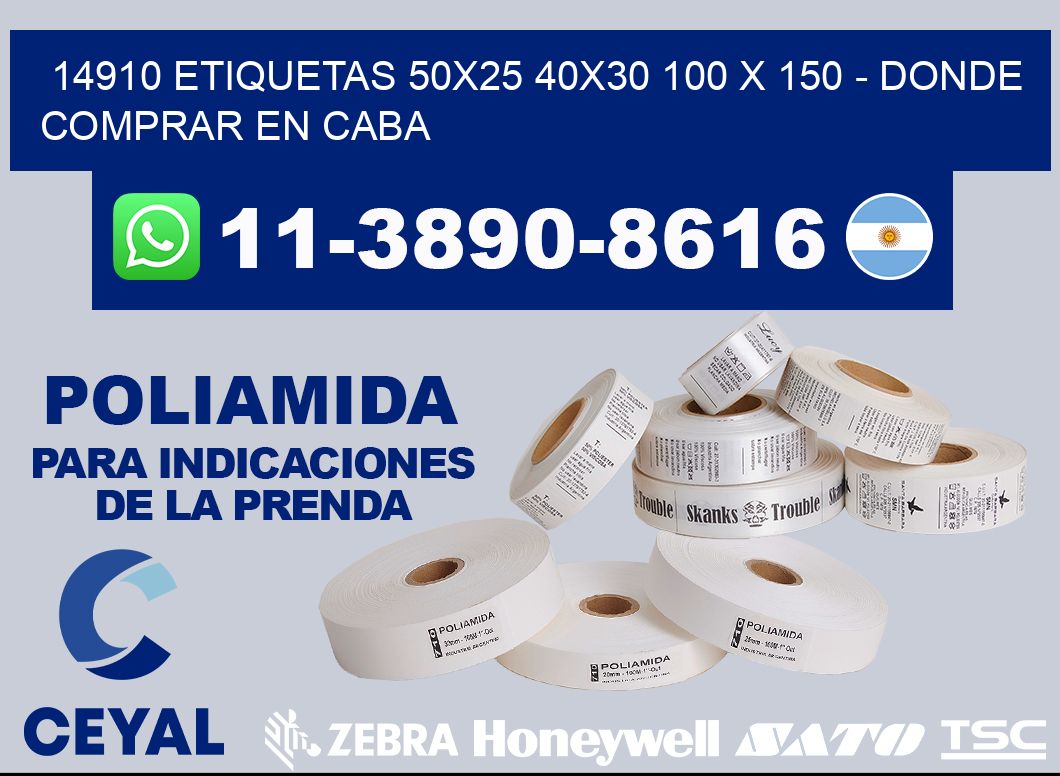 14910 etiquetas 50x25 40x30 100 x 150 - Donde Comprar en Caba