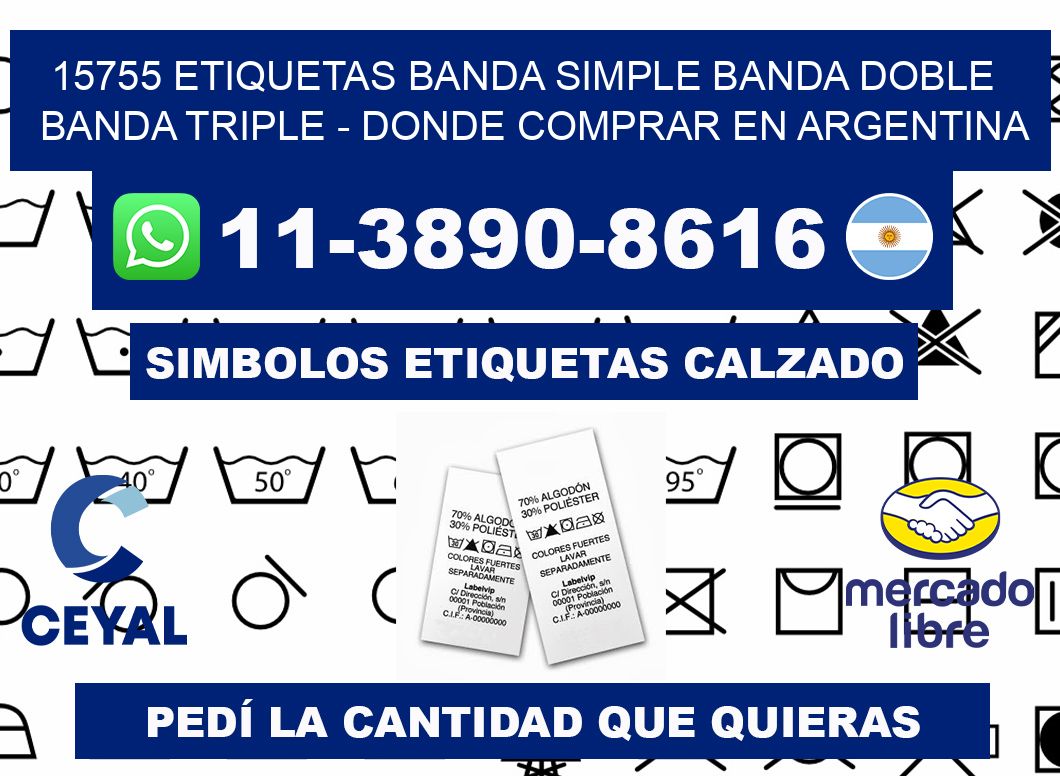 15755 etiquetas banda simple banda doble banda triple - Donde Comprar en Argentina