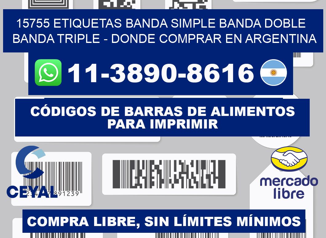15755 etiquetas banda simple banda doble banda triple - Donde Comprar en Argentina