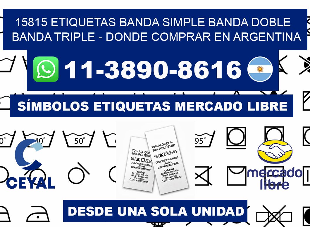 15815 etiquetas banda simple banda doble banda triple - Donde Comprar en Argentina