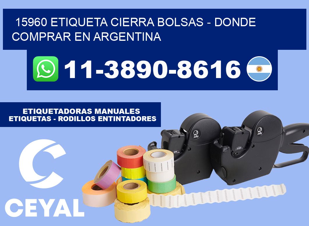 15960 etiqueta Cierra Bolsas - Donde Comprar en Argentina