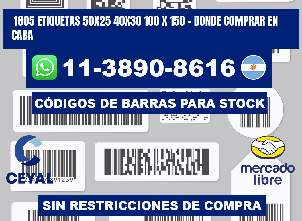 1805 etiquetas 50x25 40x30 100 x 150 - Donde Comprar en Caba