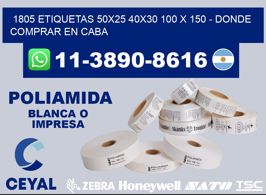 1805 etiquetas 50x25 40x30 100 x 150 - Donde Comprar en Caba