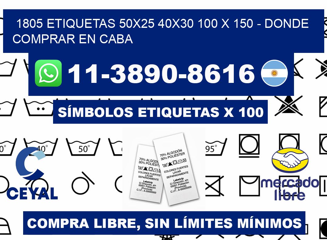 1805 etiquetas 50x25 40x30 100 x 150 - Donde Comprar en Caba