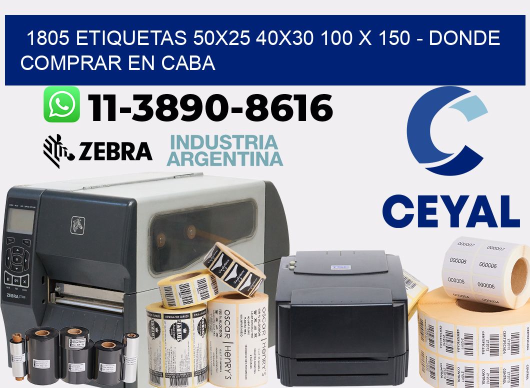 1805 etiquetas 50x25 40x30 100 x 150 - Donde Comprar en Caba