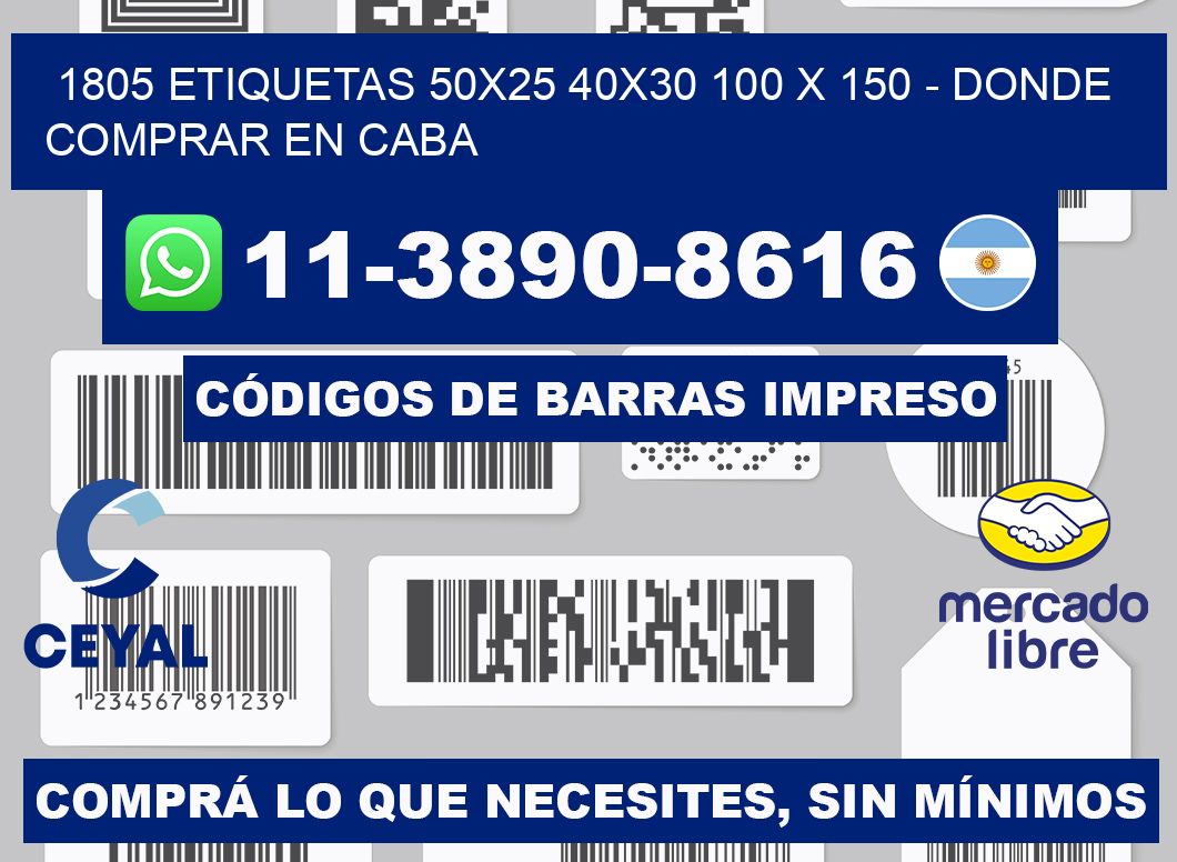 1805 etiquetas 50x25 40x30 100 x 150 - Donde Comprar en Caba