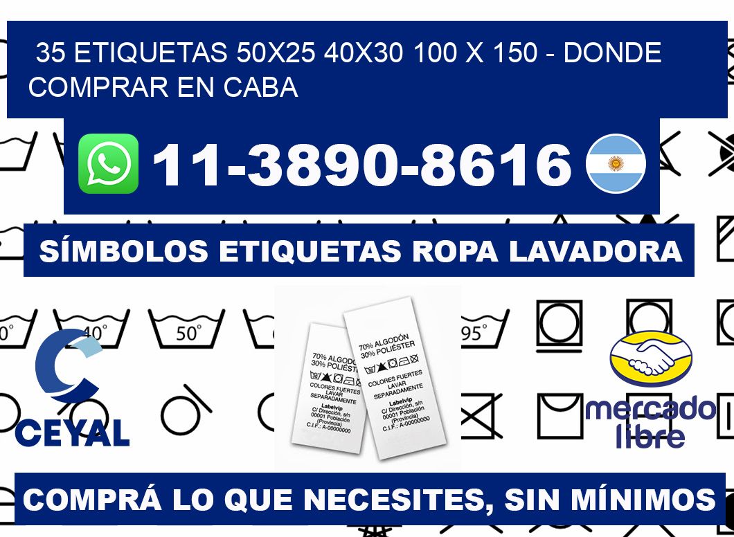 35 etiquetas 50x25 40x30 100 x 150 - Donde Comprar en Caba