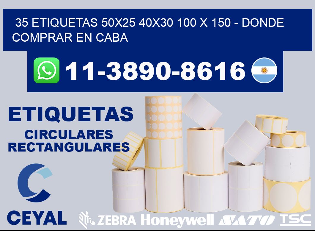 35 etiquetas 50x25 40x30 100 x 150 - Donde Comprar en Caba