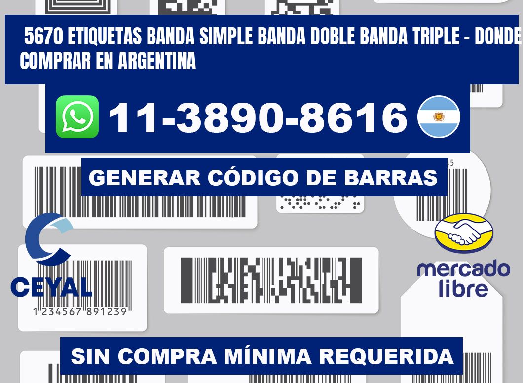 5670 etiquetas banda simple banda doble banda triple - Donde Comprar en Argentina
