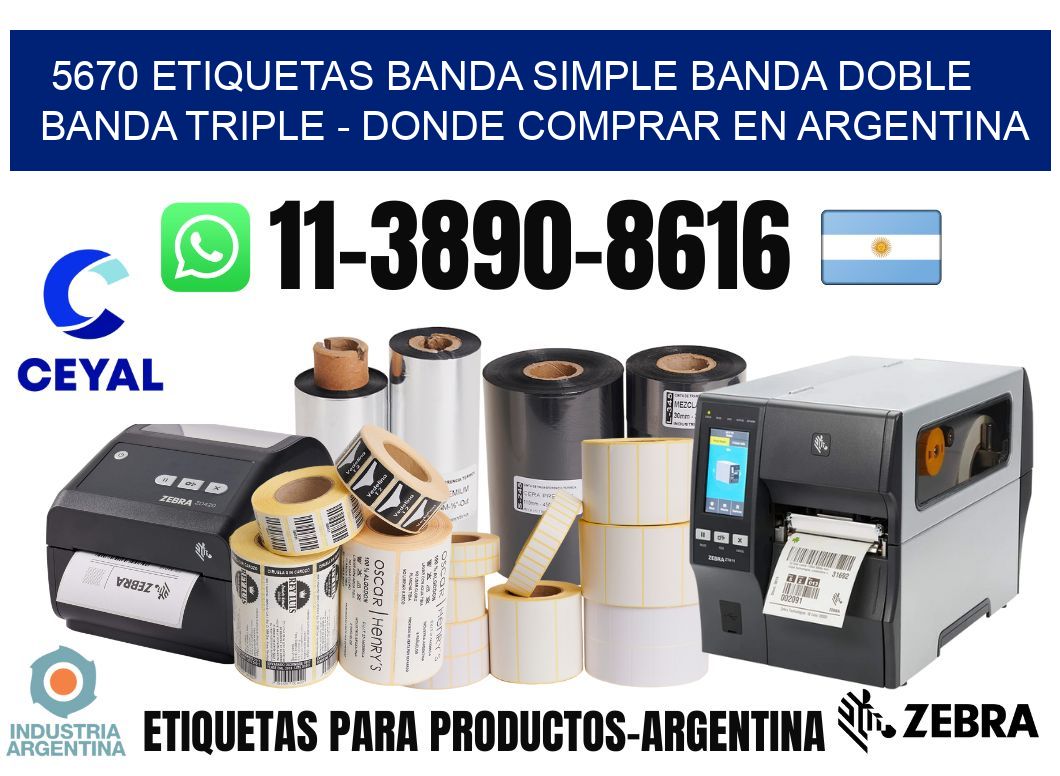 5670 etiquetas banda simple banda doble banda triple - Donde Comprar en Argentina