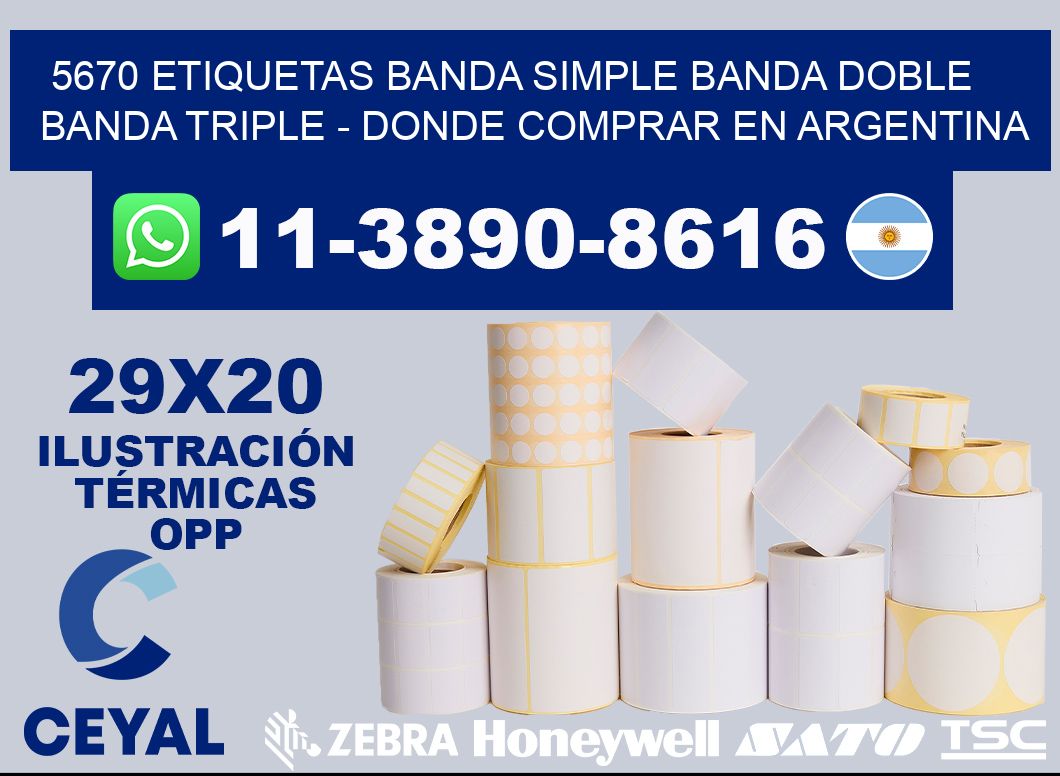 5670 etiquetas banda simple banda doble banda triple - Donde Comprar en Argentina