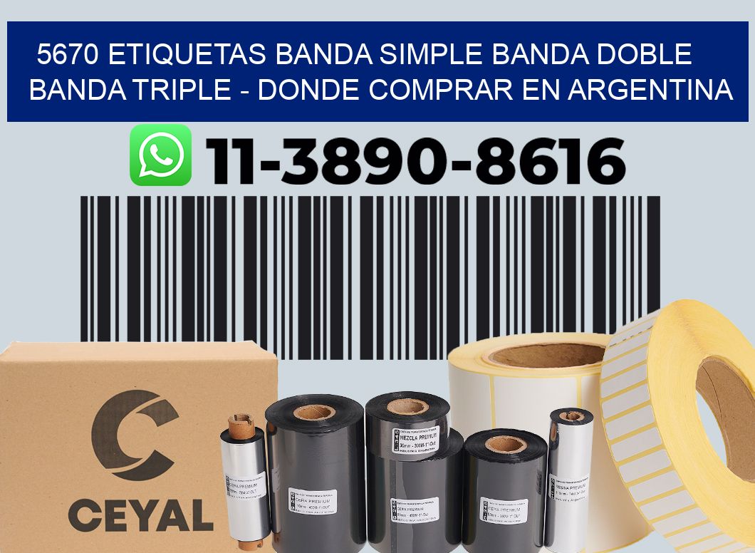 5670 etiquetas banda simple banda doble banda triple - Donde Comprar en Argentina