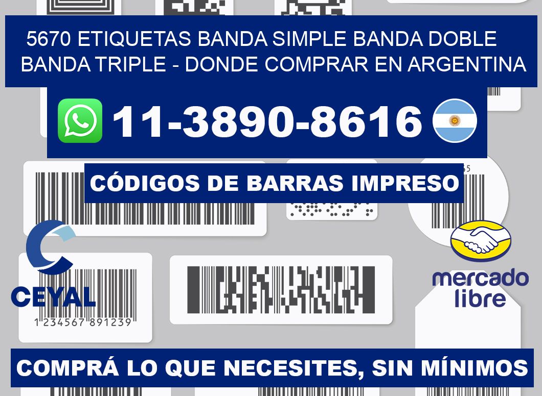 5670 etiquetas banda simple banda doble banda triple - Donde Comprar en Argentina