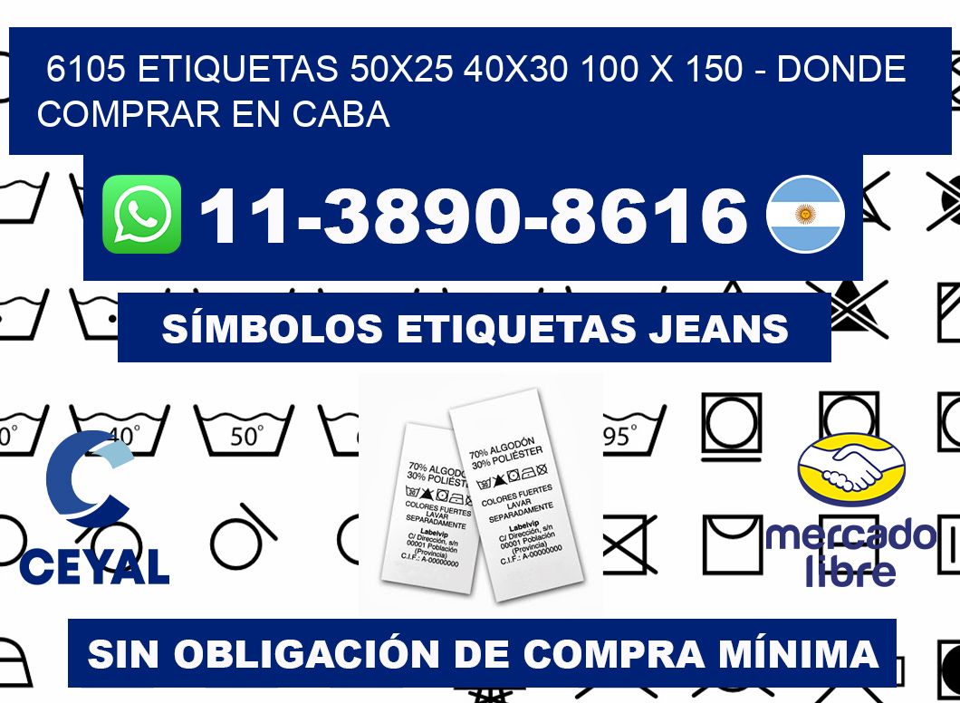 6105 etiquetas 50x25 40x30 100 x 150 - Donde Comprar en Caba