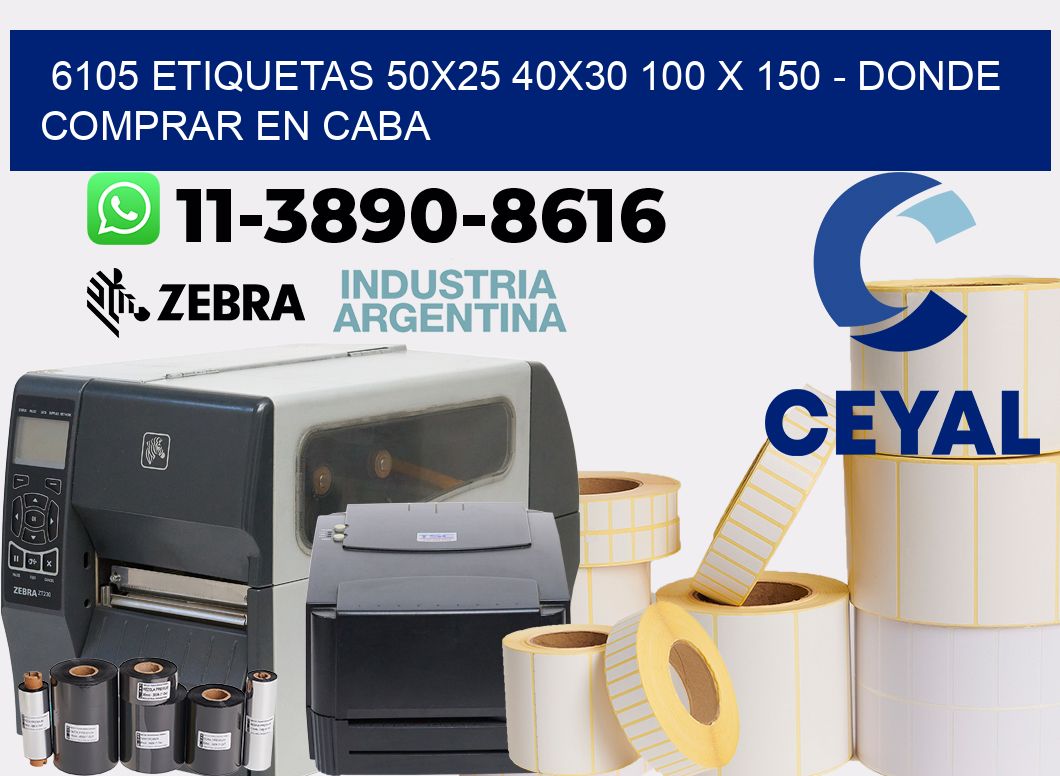 6105 etiquetas 50x25 40x30 100 x 150 - Donde Comprar en Caba