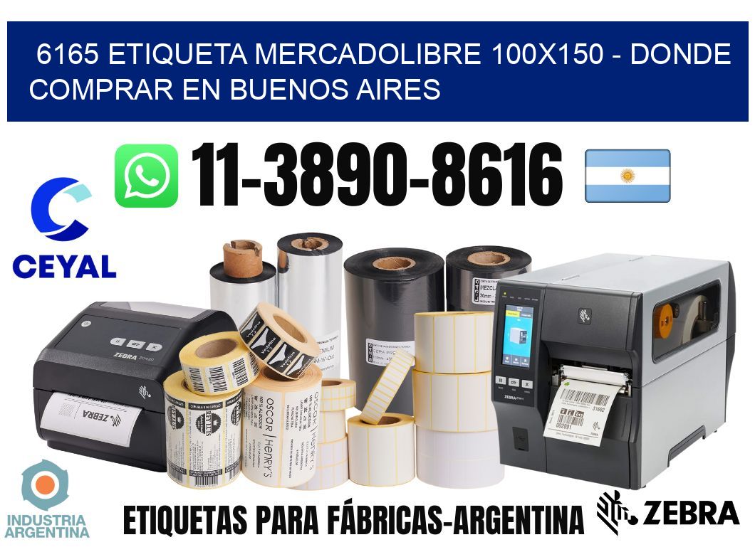 6165 etiqueta MercadoLibre 100x150 - Donde Comprar en Buenos Aires