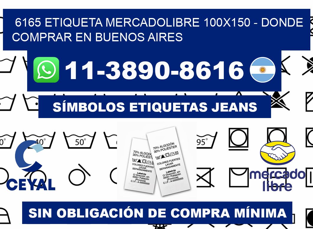 6165 etiqueta MercadoLibre 100x150 - Donde Comprar en Buenos Aires